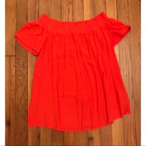Orange Off-the-shoulder Top